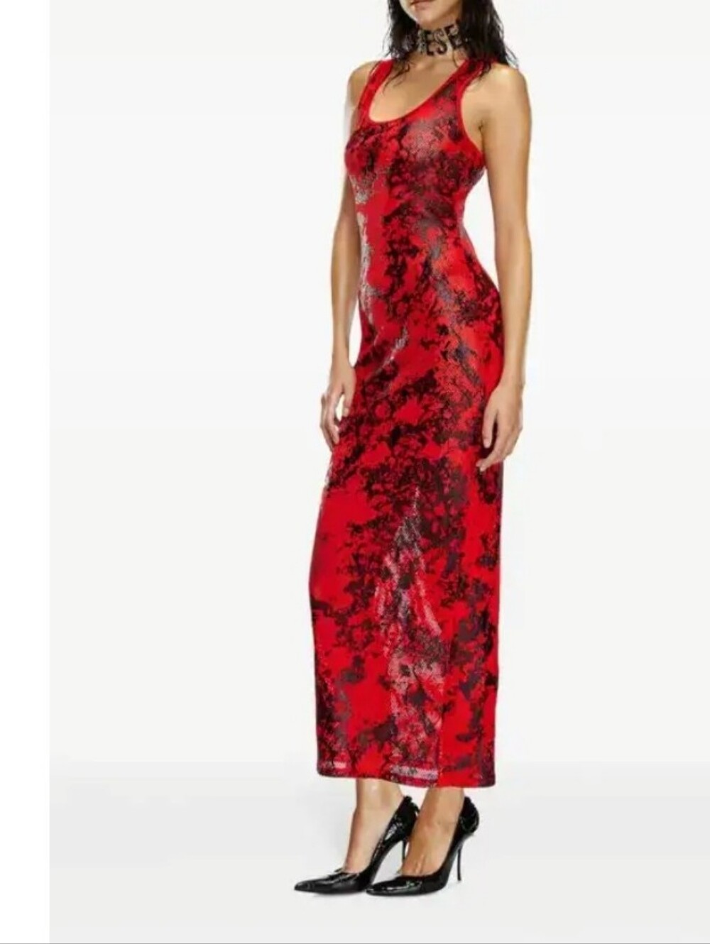 Diesel x Savage x Fenty Fishnet Maxi Slip Dress (US 12-14)